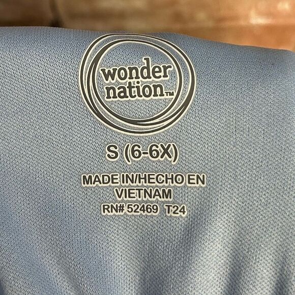 Wonder Nation Baby Blue Floral Open Rib Midi Dress Girls Small (6/6X) - Picture 4 of 6